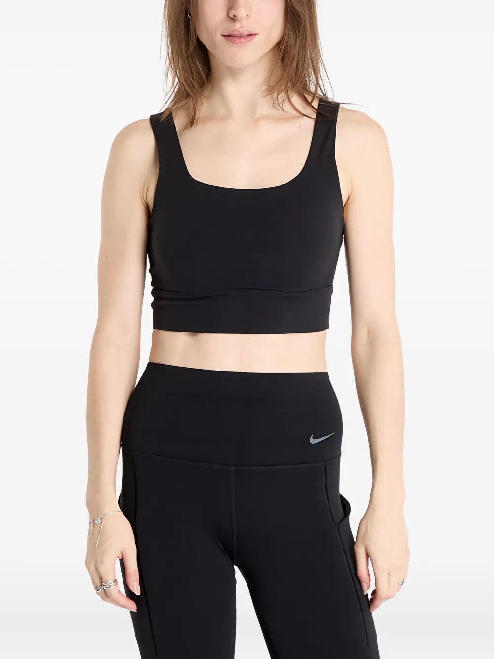 Удлиненный спортивный бюстгальтер Zenvy с подкладкой Nike, черный
Удлиненный спортивный бюстгальтер Zenvy с подкладкой Nike, черный