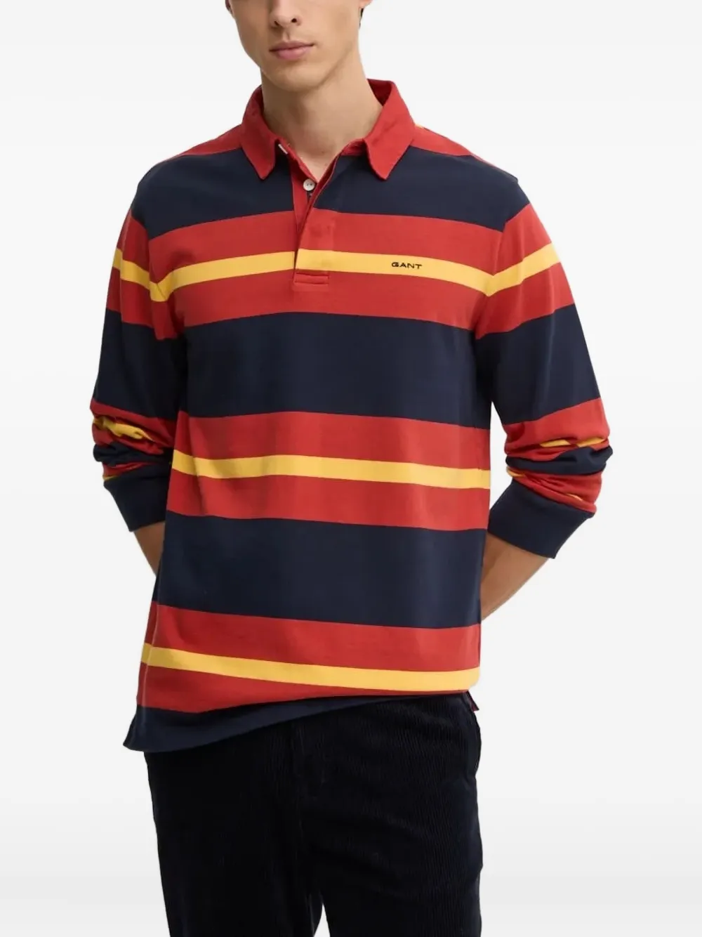 Рубашка-поло в полоску Gant, синий
Рубашка-поло в полоску Gant, синий