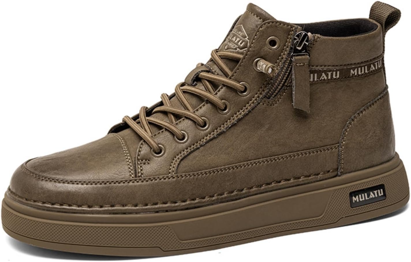 Мужские винтажные высокие кеды, противоскользящие кожаные с толстой подошвой, модные повседневные ботинки до щиколотки для улицы Aokisx, хаки
Мужские винтажные высокие кеды, противоскользящие кожаные с толстой подошвой, модные повседневные ботинки до щиколотки для улицы Aokisx, хаки