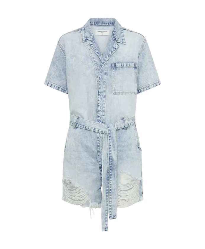 Джинсовый комбинезон на пуговицах с потертостями One Teaspoon, синий
Джинсовый комбинезон на пуговицах с потертостями One Teaspoon, синий