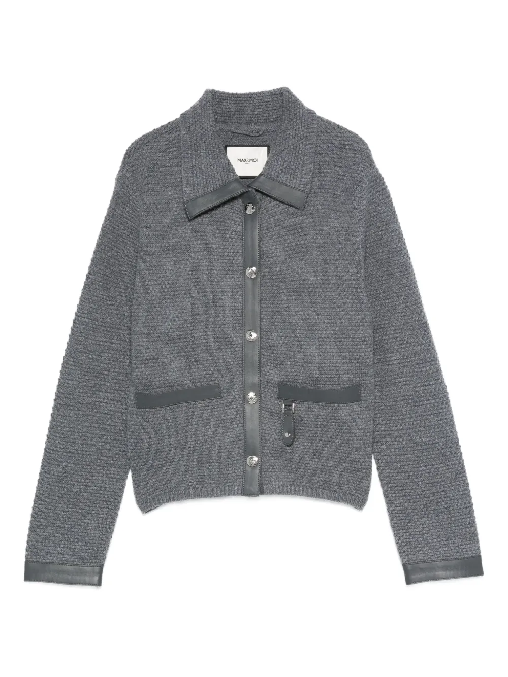 Кардиган с кожаной отделкой Max & Moi, серый
Кардиган с кожаной отделкой Max & Moi, серый