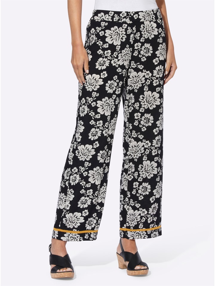 Брюки с принтом черного и шампанского цветов Heine
Брюки с принтом черного и шампанского цветов Heine