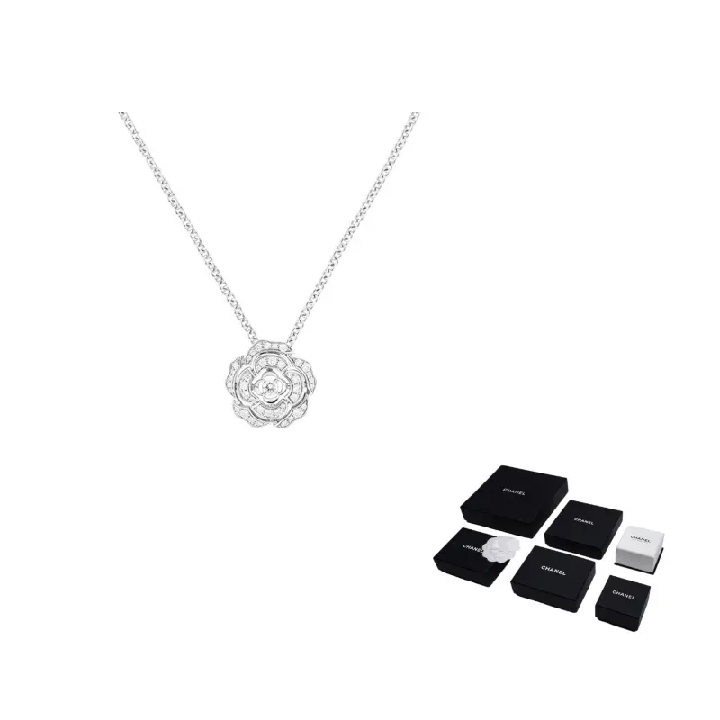 CHANEL CAMELIA 18K White Gold, Diamond Necklaces Women's
CHANEL CAMELIA 18K White Gold, Diamond Necklaces Women's