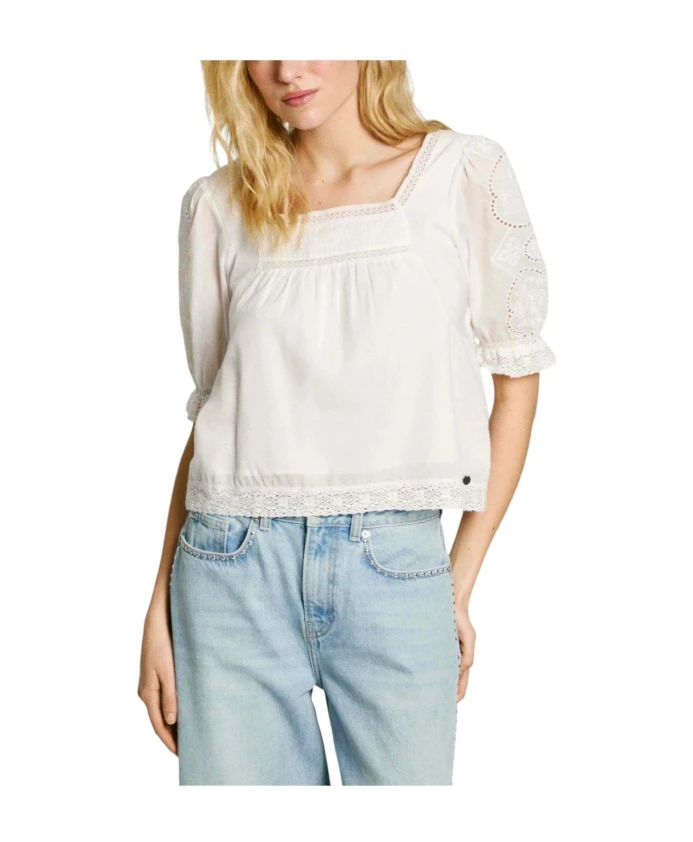 Кружевная блузка в стиле бохо-шик Pepe Jeans, белый
Кружевная блузка в стиле бохо-шик Pepe Jeans, белый