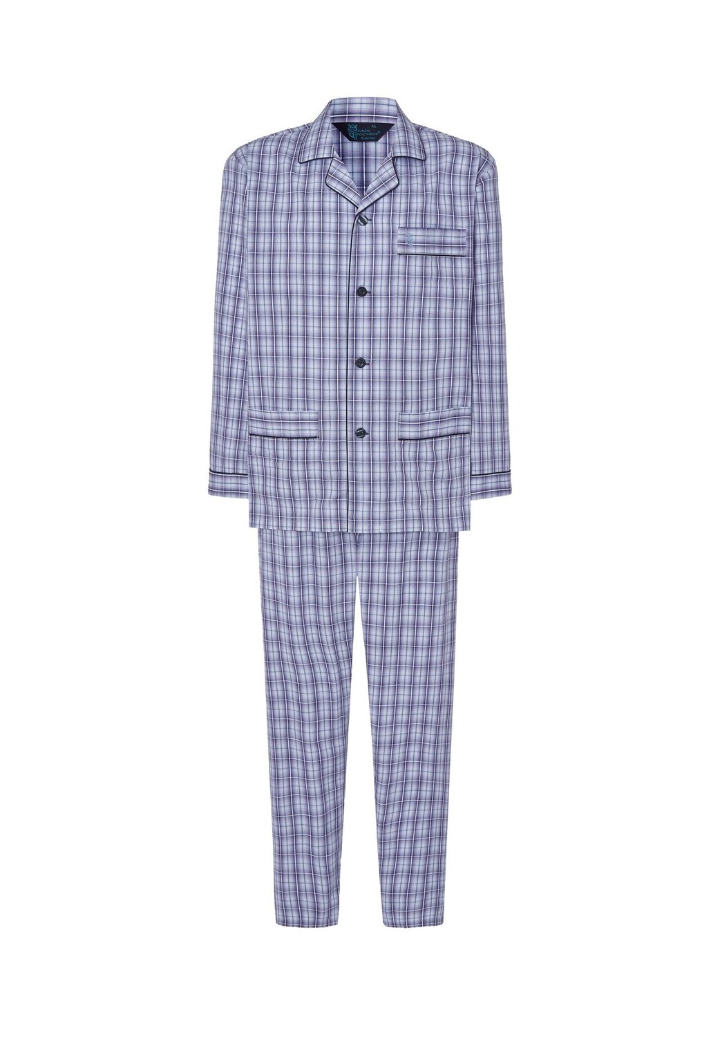 Мужские пижамы из поплина с длинным лацканами в клетку, синие El Búho NOCTURNO, синий
Мужские пижамы из поплина с длинным лацканами в клетку, синие El Búho NOCTURNO, синий