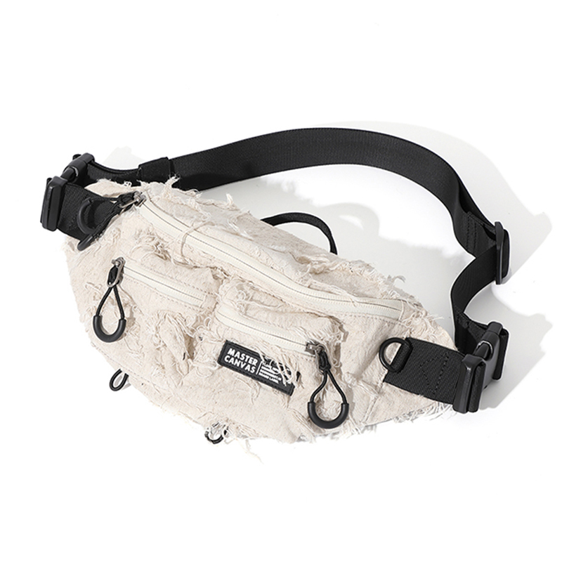 Спортивная поясная сумка из ткани Унисекс Белый/Чёрный MASTER CANVAS, Светлый деним
Спортивная поясная сумка из ткани Унисекс Белый/Чёрный MASTER CANVAS, Светлый деним