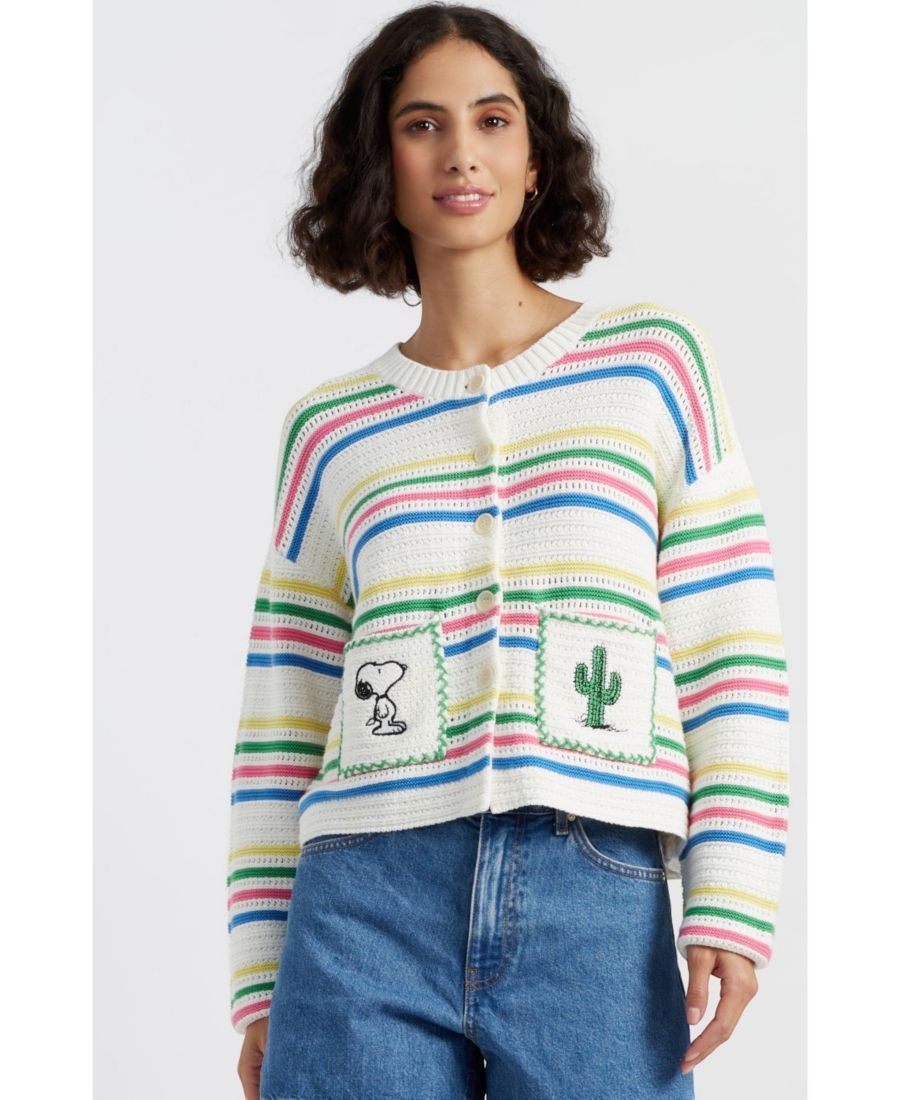 Женский хлопковый кардиган для отдыха "Peanuts" Chinti & Parker, Cream
Женский хлопковый кардиган для отдыха "Peanuts" Chinti & Parker, Cream