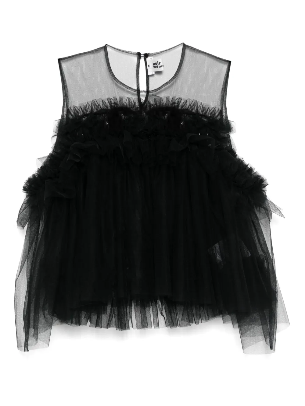Блузка из тюля с оборками Noir Kei Ninomiya, черный
Блузка из тюля с оборками Noir Kei Ninomiya, черный
