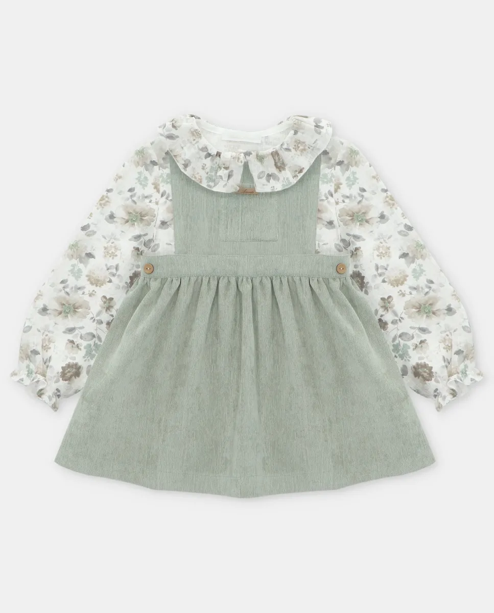 Детский комплект блузка с цветочным принтом и вельветовый комбинезон зеленого цвета Martín Aranda, светло-зеленый
Детский комплект блузка с цветочным принтом и вельветовый комбинезон зеленого цвета Martín Aranda, светло-зеленый