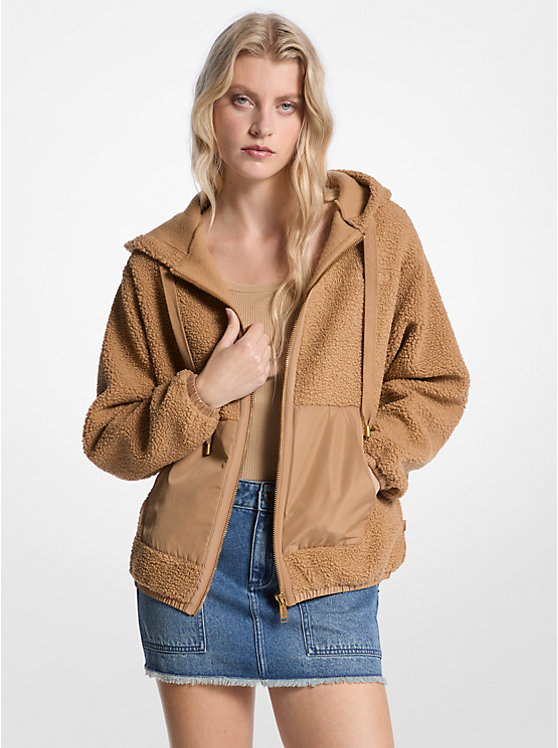 Куртка с капюшоном и отделкой «шерпа» Michael Kors, коричневый 
Куртка с капюшоном и отделкой «шерпа» Michael Kors, коричневый