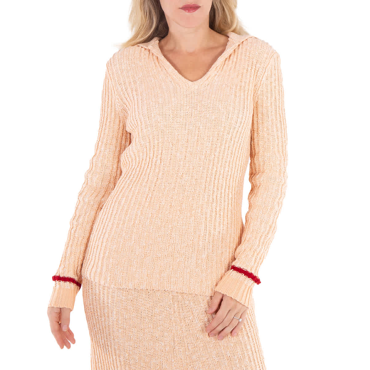 Женский свитер с V-образным вырезом и рубчиком Jil Sander, белый
Женский свитер с V-образным вырезом и рубчиком Jil Sander, белый