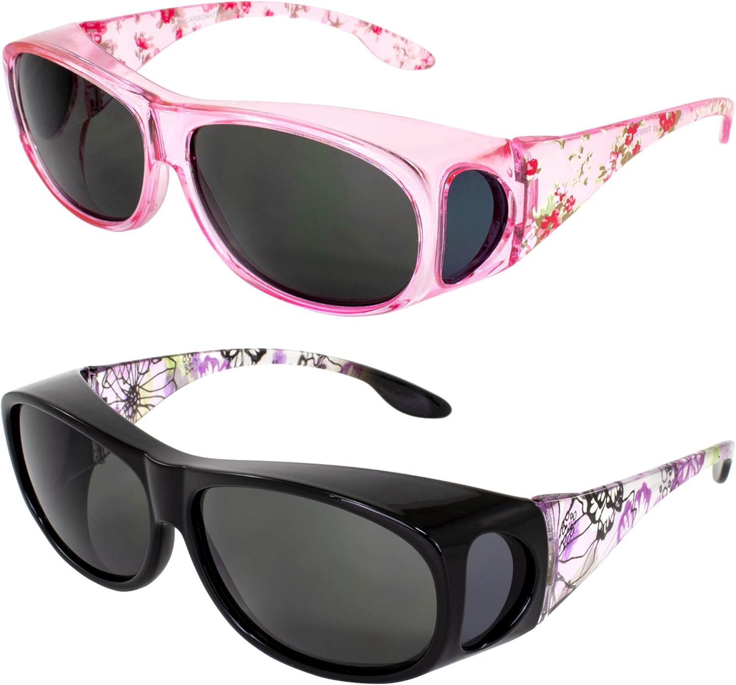 Солнцезащитные очки Global Vision Eyewear Fanfare-2, 2 пары, для женщин, розово-фиолетовая оправа с цветочным узором и дымчатыми линзами, надеваются поверх обычных очков, Pink & Purple
Солнцезащитные очки Global Vision Eyewear Fanfare-2, 2 пары, для женщин, розово-фиолетовая оправа с цветочным узором и дымчатыми линзами, надеваются поверх обычных очков, Pink & Purple