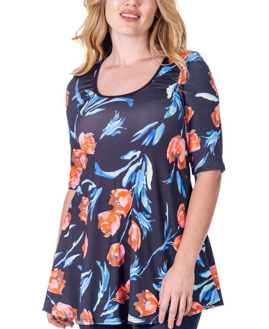 Повседневная туника с принтом и рукавами до локтя 24seven Comfort Apparel, Miscellane
Повседневная туника с принтом и рукавами до локтя 24seven Comfort Apparel, Miscellane