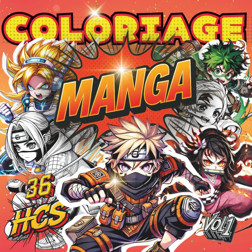 Coloriage HCS: 36 Dessins MANGA Originaux de Style H.C.S. (Héros Chibi Shonen) - Inspirés d'Anime de Culture Japonaise Aesthetic - Pour Ados et Adultes (French Edition)
Coloriage HCS: 36 Dessins MANGA Originaux de Style H.C.S. (Héros Chibi Shonen) - Inspirés d'Anime de Culture Japonaise Aesthetic - Pour Ados et Adultes (French Edition)