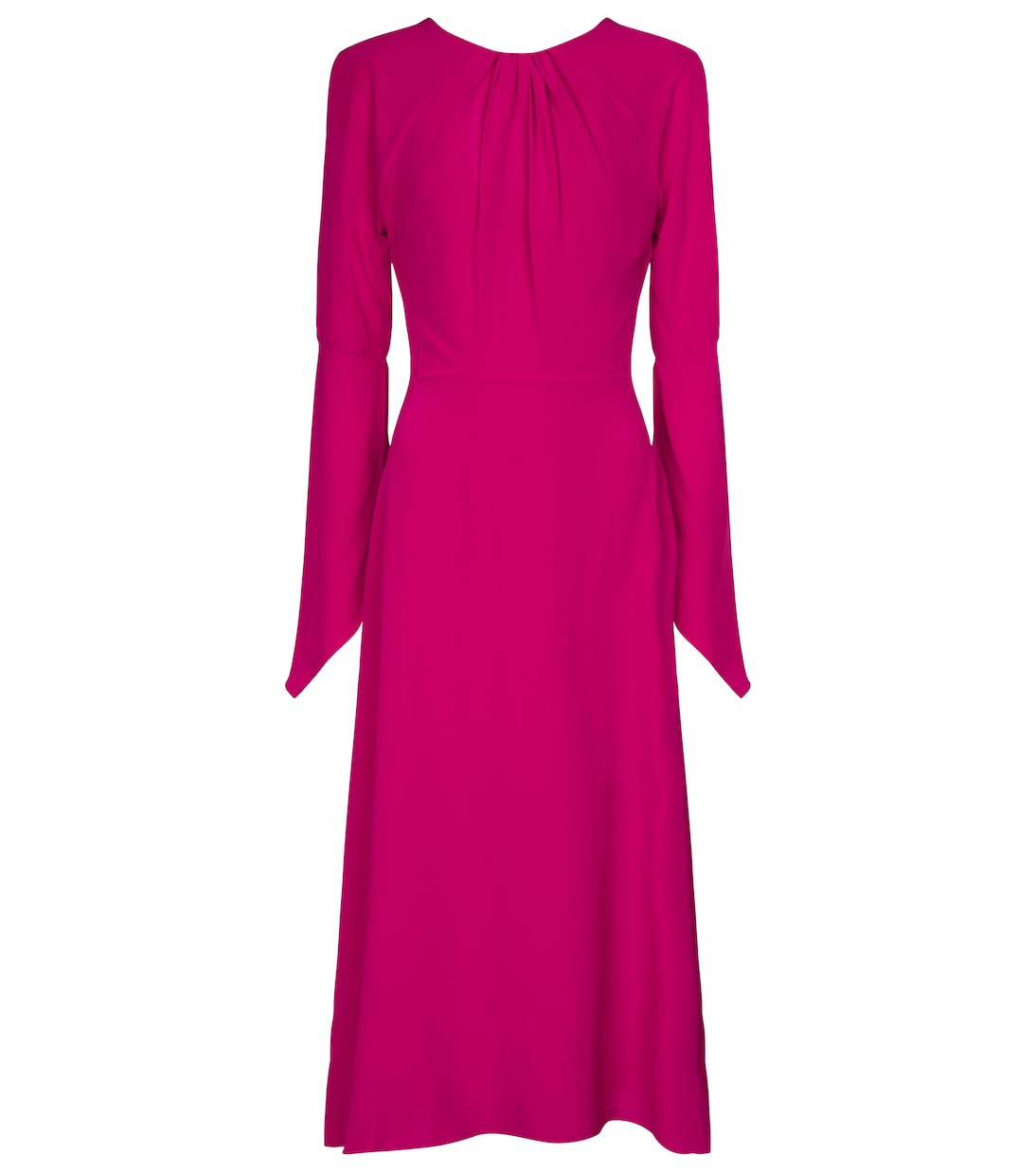 Шелковое платье миди с открытой спиной Victoria Beckham, фуксия
Шелковое платье миди с открытой спиной Victoria Beckham, фуксия