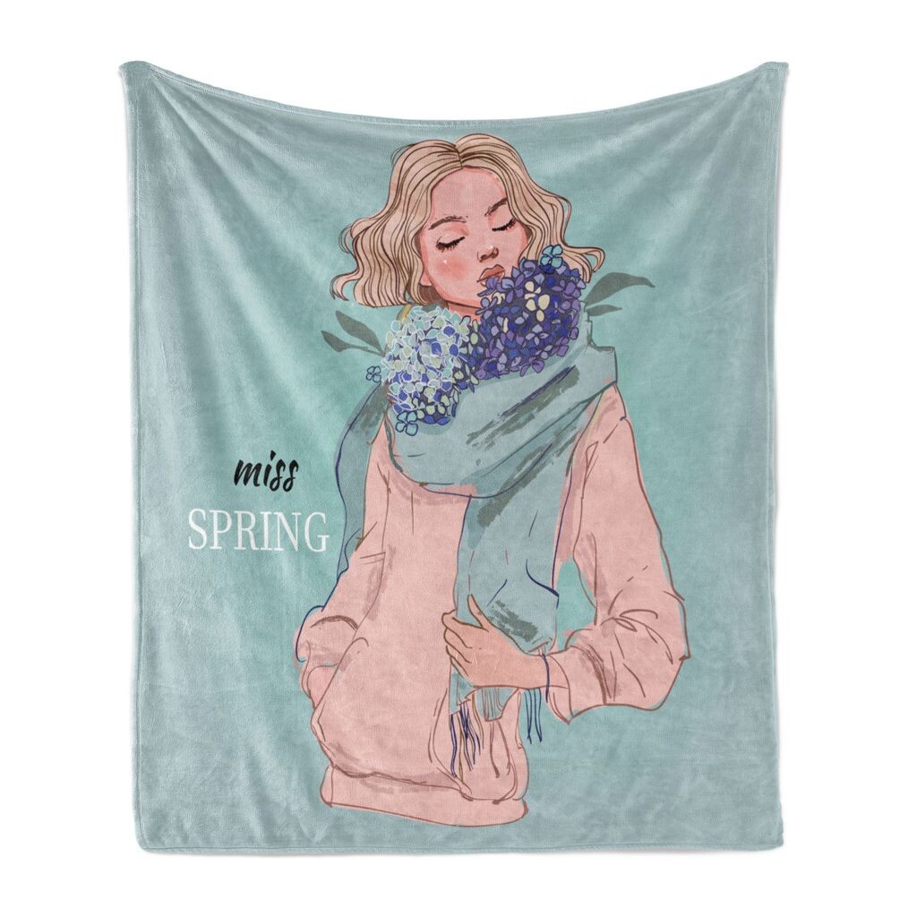 ABAKUHAUS Miss Spring Мягкое фланелевое флисовое одеяло, женский принт с цветами и шарфом на шее, 175 x 230 см, бледно-серебристый оттенок Shames Blush
ABAKUHAUS Miss Spring Мягкое фланелевое флисовое одеяло, женский принт с цветами и шарфом на шее, 175 x 230 см, бледно-серебристый оттенок Shames Blush