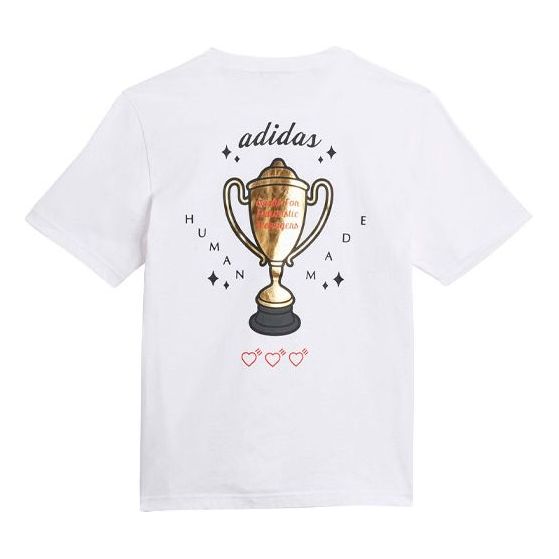 Футболка originals x human made crossover casual sports round neck breathable short sleeve white Adidas, белый 
Футболка originals x human made crossover casual sports round neck breathable short sleeve white Adidas, белый
