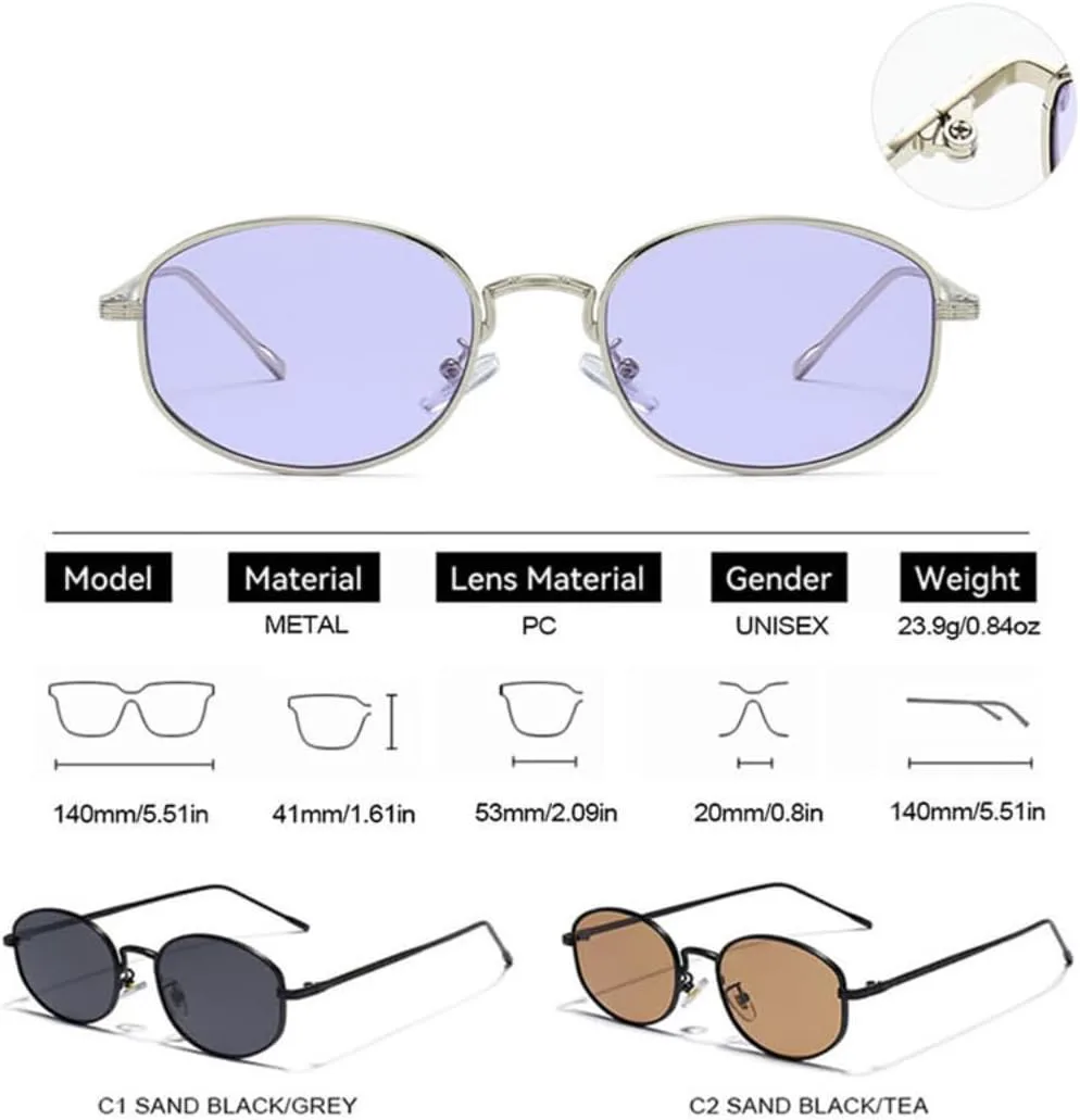 Модные овальные солнцезащитные очки для женщин и мужчин с защитой от УФ-излучения UV400, матовая металлическая оправа, в стиле панк TVTBBVV, Matte Black Blue
Модные овальные солнцезащитные очки для женщин и мужчин с защитой от УФ-излучения UV400, матовая металлическая оправа, в стиле панк TVTBBVV, Matte Black Blue