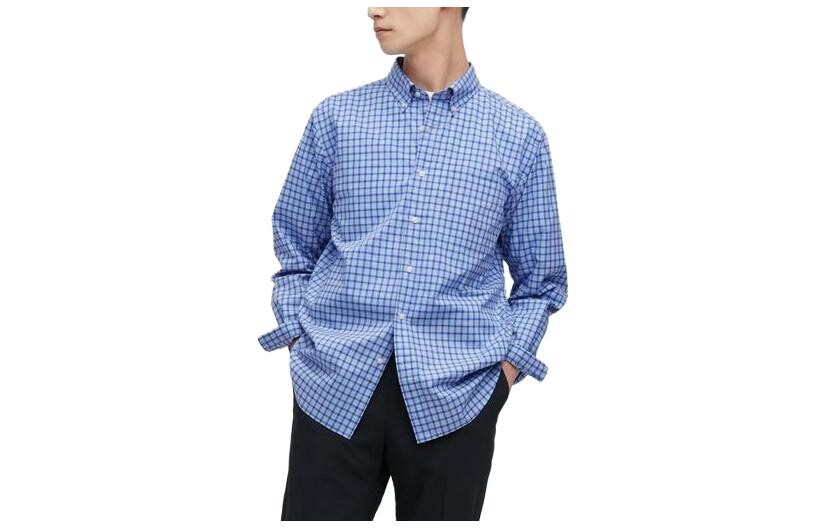 Рубашка мужская небесно-голубая Uniqlo, голубой
Рубашка мужская небесно-голубая Uniqlo, голубой