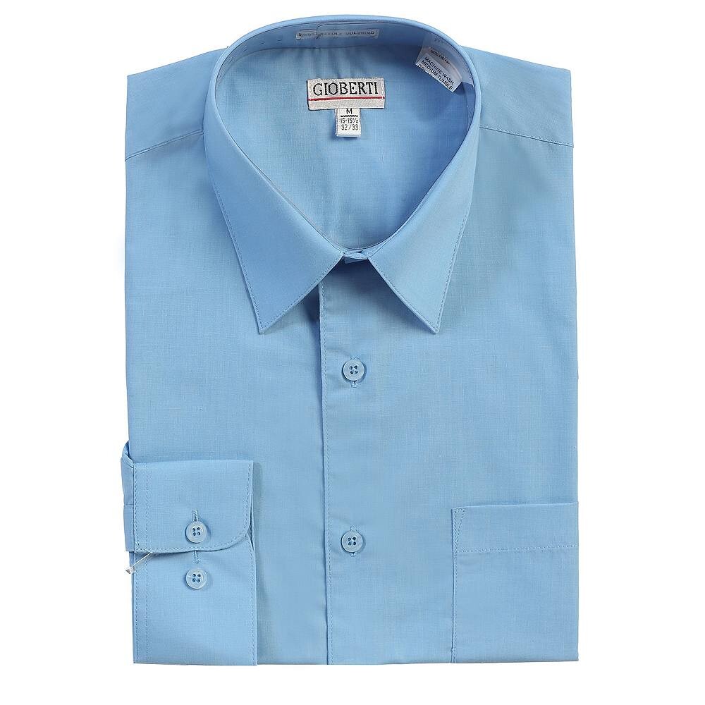 Gioberti Мужская однотонная классическая рубашка с длинными рукавами, цвет Light Blue
Gioberti Мужская однотонная классическая рубашка с длинными рукавами, цвет Light Blue