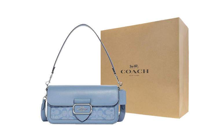 COACH Сумка через плечо из кожи Морган и текстиля женская светло-голубая
COACH Сумка через плечо из кожи Морган и текстиля женская светло-голубая