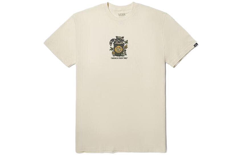 Футболка унисекс винтажная белая Vans, белый 
Футболка унисекс винтажная белая Vans, белый