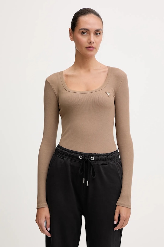 Лонгслив Guess, бежевый
Лонгслив Guess, бежевый