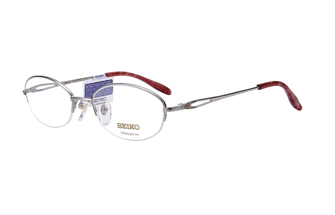 SEIKO Титановые овальные очки женские серебристые, Silver
SEIKO Титановые овальные очки женские серебристые, Silver