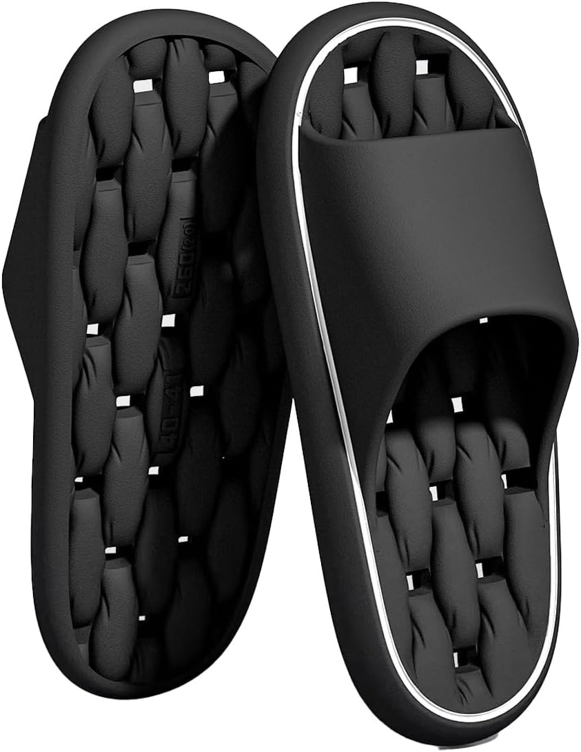 Женские и мужские шлепанцы для душа oukisam, быстро сохнущие, легкая подошва, нескользящие шлепанцы для ванной, черный
Женские и мужские шлепанцы для душа oukisam, быстро сохнущие, легкая подошва, нескользящие шлепанцы для ванной, черный