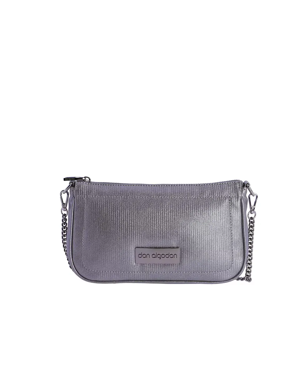 Женская серебристая сумка через плечо Lesly на молнии Don Algodón
Женская серебристая сумка через плечо Lesly на молнии Don Algodón