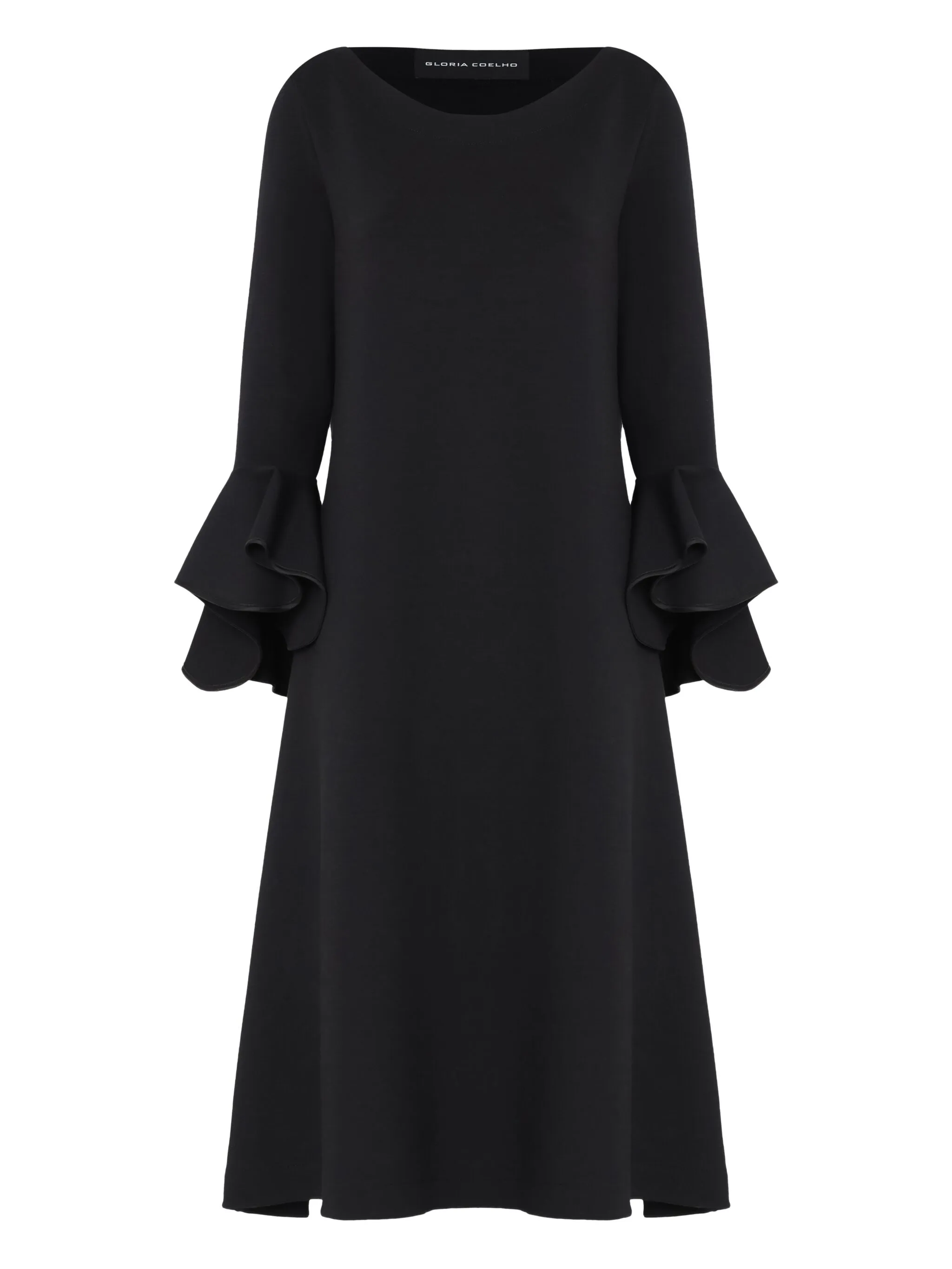 Платье мини с оборками на рукавах Gloria Coelho, черный
Платье мини с оборками на рукавах Gloria Coelho, черный
