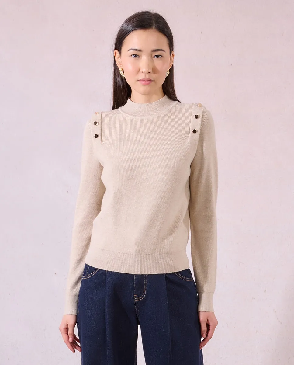 Женский джемпер с длинным рукавом с деталями из бусин Molly Bracken, бежевый
Женский джемпер с длинным рукавом с деталями из бусин Molly Bracken, бежевый