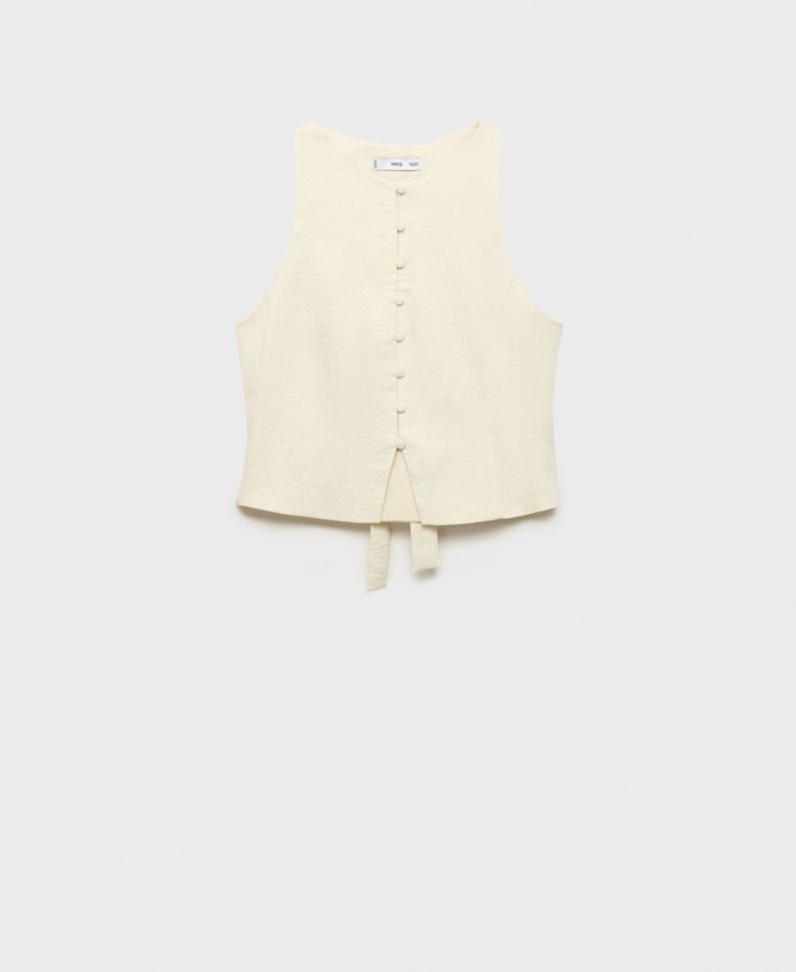 Женский жилет с завязками на спине MANGO, Beige
Женский жилет с завязками на спине MANGO, Beige