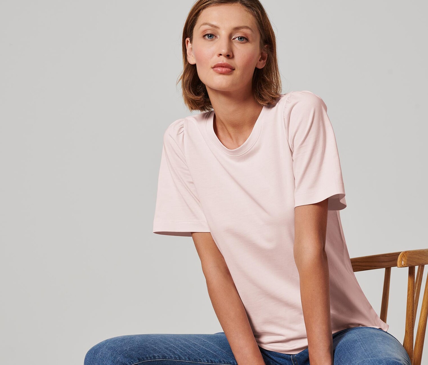 Рубашка с рюшами Tchibo, розовый цвет 
Рубашка с рюшами Tchibo, розовый цвет