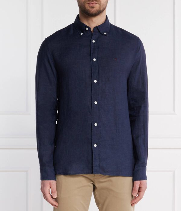 Льняная рубашка пигментно окрашенная Regular fit Tommy Hilfiger, синий
Льняная рубашка пигментно окрашенная Regular fit Tommy Hilfiger, синий