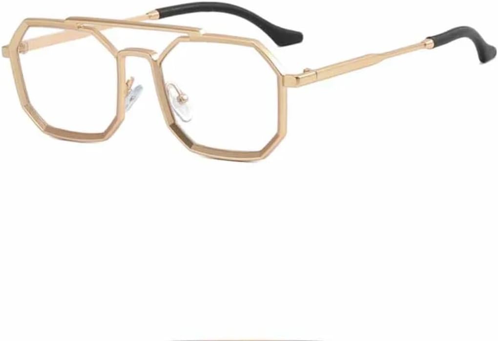 Солнцезащитные очки с защитой UV400 | Металлическая маленькая оправа с двойной перемычкой | Для женщин и мужчин | Для занятий спортом на открытом воздухе и вождения DSVIGF, Gold Clear
Солнцезащитные очки с защитой UV400 | Металлическая маленькая оправа с двойной перемычкой | Для женщин и мужчин | Для занятий спортом на открытом воздухе и вождения DSVIGF, Gold Clear