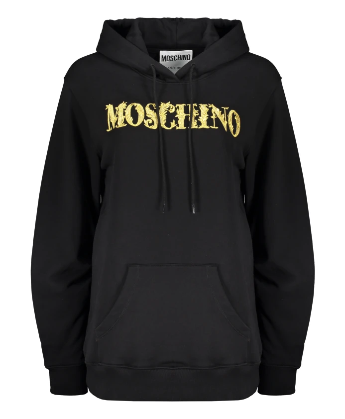 Хлопковая толстовка с капюшоном, регулируемым кроем. Moschino, черный
Хлопковая толстовка с капюшоном, регулируемым кроем. Moschino, черный