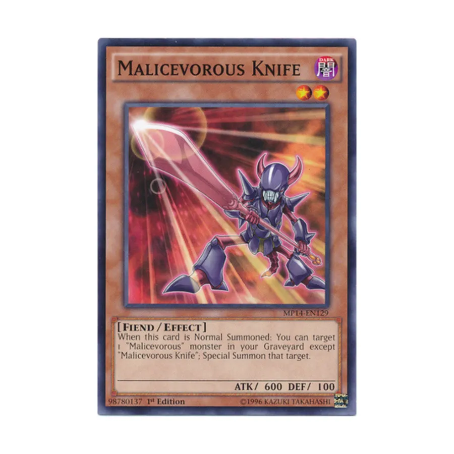 CCG Злобоядный нож (Обычный), Yu-Gi-Oh - Mega-Tins 2014 - Singles
CCG Злобоядный нож (Обычный), Yu-Gi-Oh - Mega-Tins 2014 - Singles