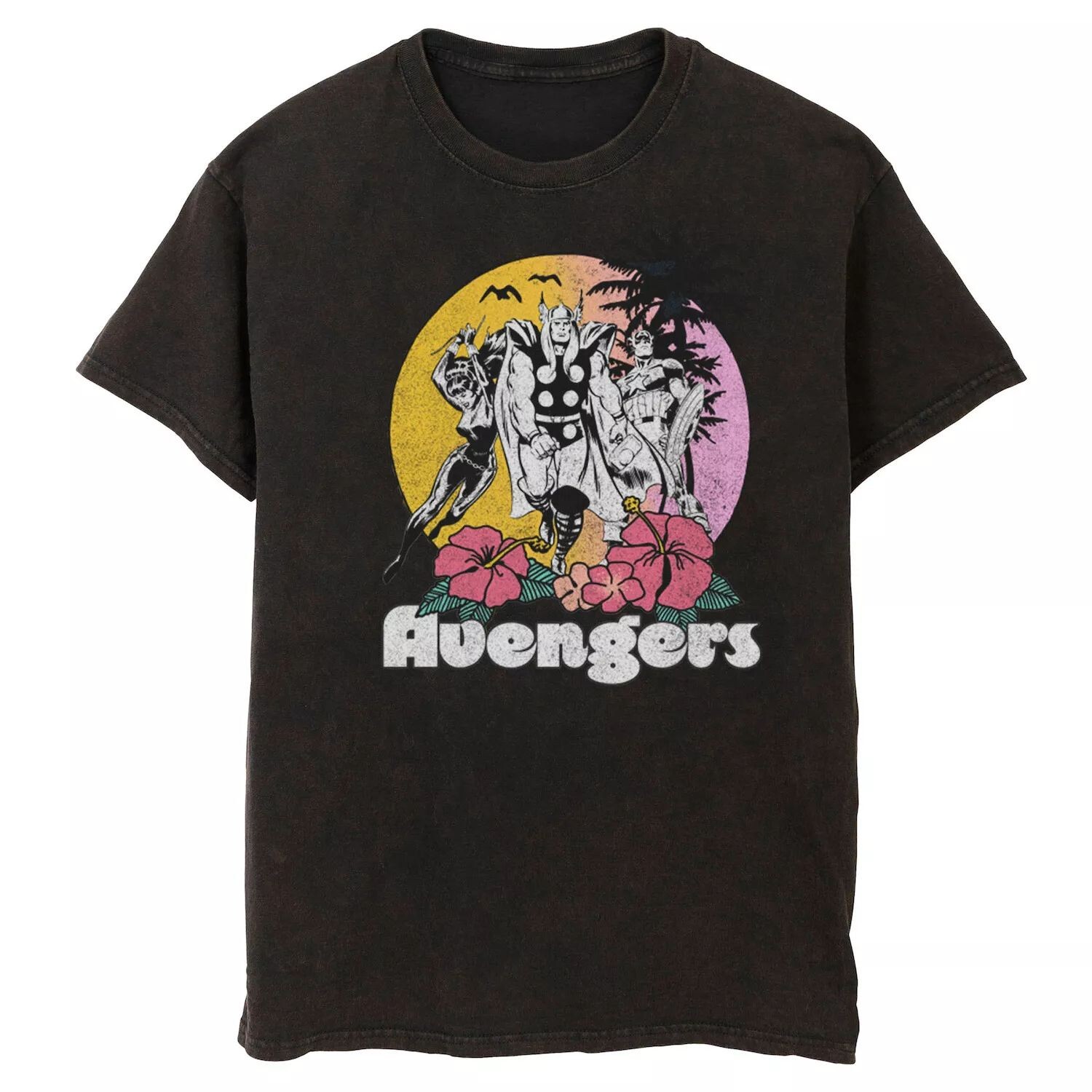 Мужская футболка с плакатом «Мстители Marvel, идущие в закате» Licensed Character, черный
Мужская футболка с плакатом «Мстители Marvel, идущие в закате» Licensed Character, черный