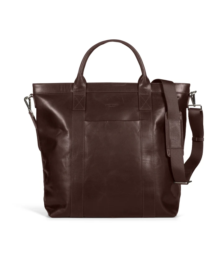Сумка Тоут из темной кожи Howard London, коричневый 
Сумка Тоут из темной кожи Howard London, коричневый