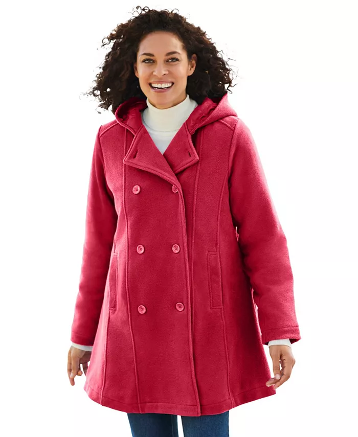 Женское двубортное пальто с капюшоном из флиса Within Woman Within, красный
Женское двубортное пальто с капюшоном из флиса Within Woman Within, красный