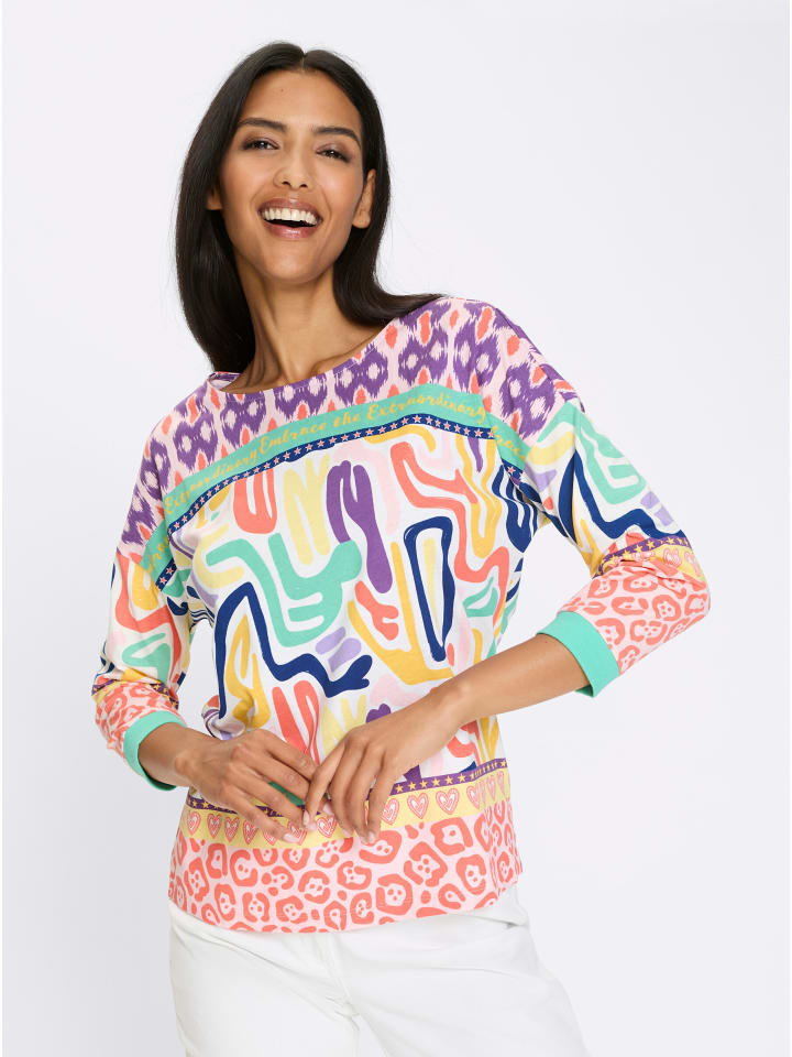 Рубашка с рукавами 3/4 с белым и коралловым принтом Sieh an!
Рубашка с рукавами 3/4 с белым и коралловым принтом Sieh an!