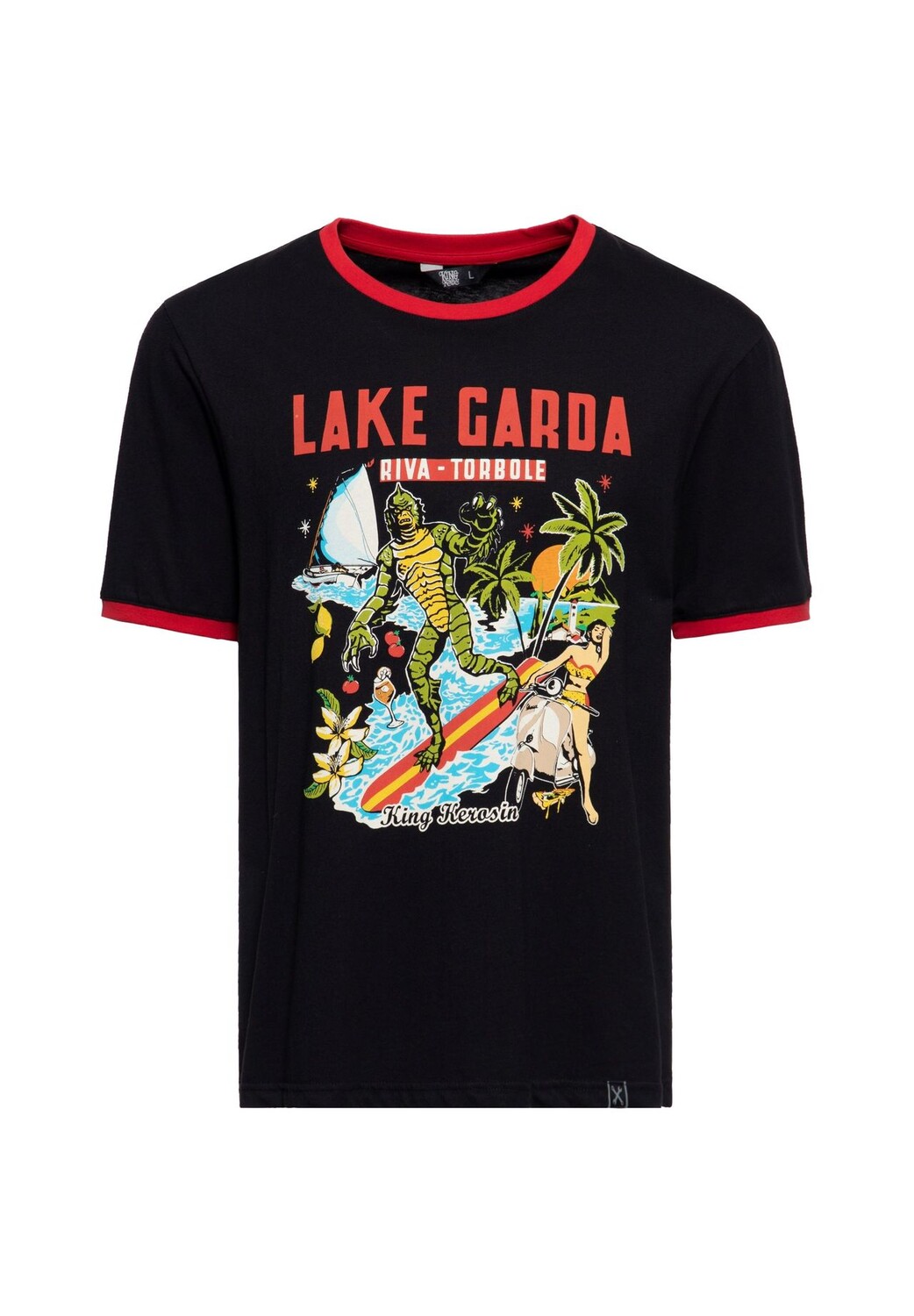Рубашка с принтом и изображением озера Гарда KING KEROSIN, черный
Рубашка с принтом и изображением озера Гарда KING KEROSIN, черный
