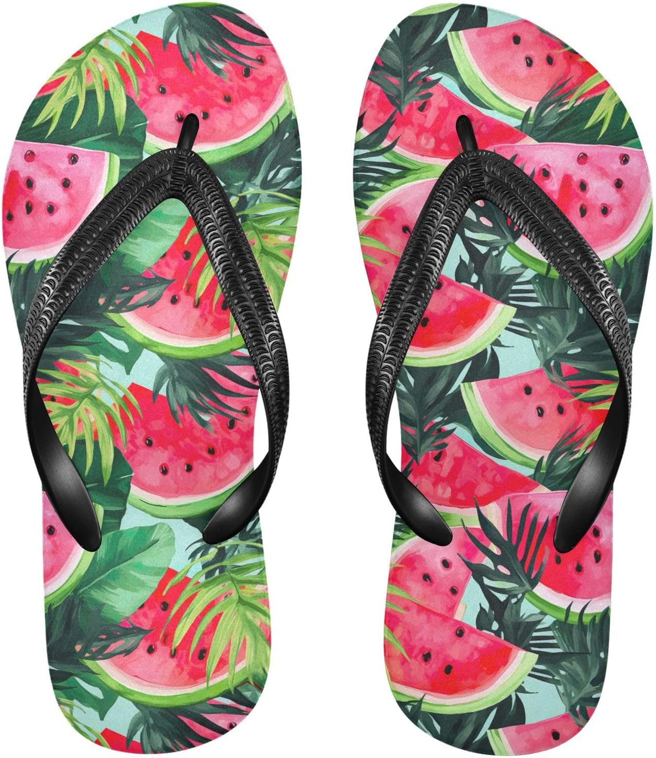 Женские и мужские шлепанцы SPRIPORT с тропическими листьями и арбузным принтом, удобные повседневные вьетнамки с амортизирующей подошвой и противоскользящей резиновой подошвой, плоские сандалии для прогулок по пляжу летом, Multicoloured
Женские и мужские шлепанцы SPRIPORT с тропическими листьями и арбузным принтом, удобные повседневные вьетнамки с амортизирующей подошвой и противоскользящей резиновой подошвой, плоские сандалии для прогулок по пляжу летом, Multicoloured