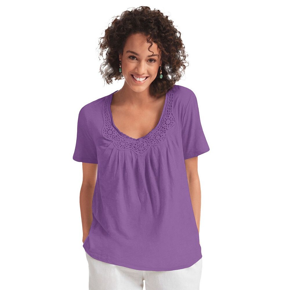 Женщина в женском трикотажном топе больших размеров с отделкой крючком Woman Within, цвет Pretty Violet
Женщина в женском трикотажном топе больших размеров с отделкой крючком Woman Within, цвет Pretty Violet