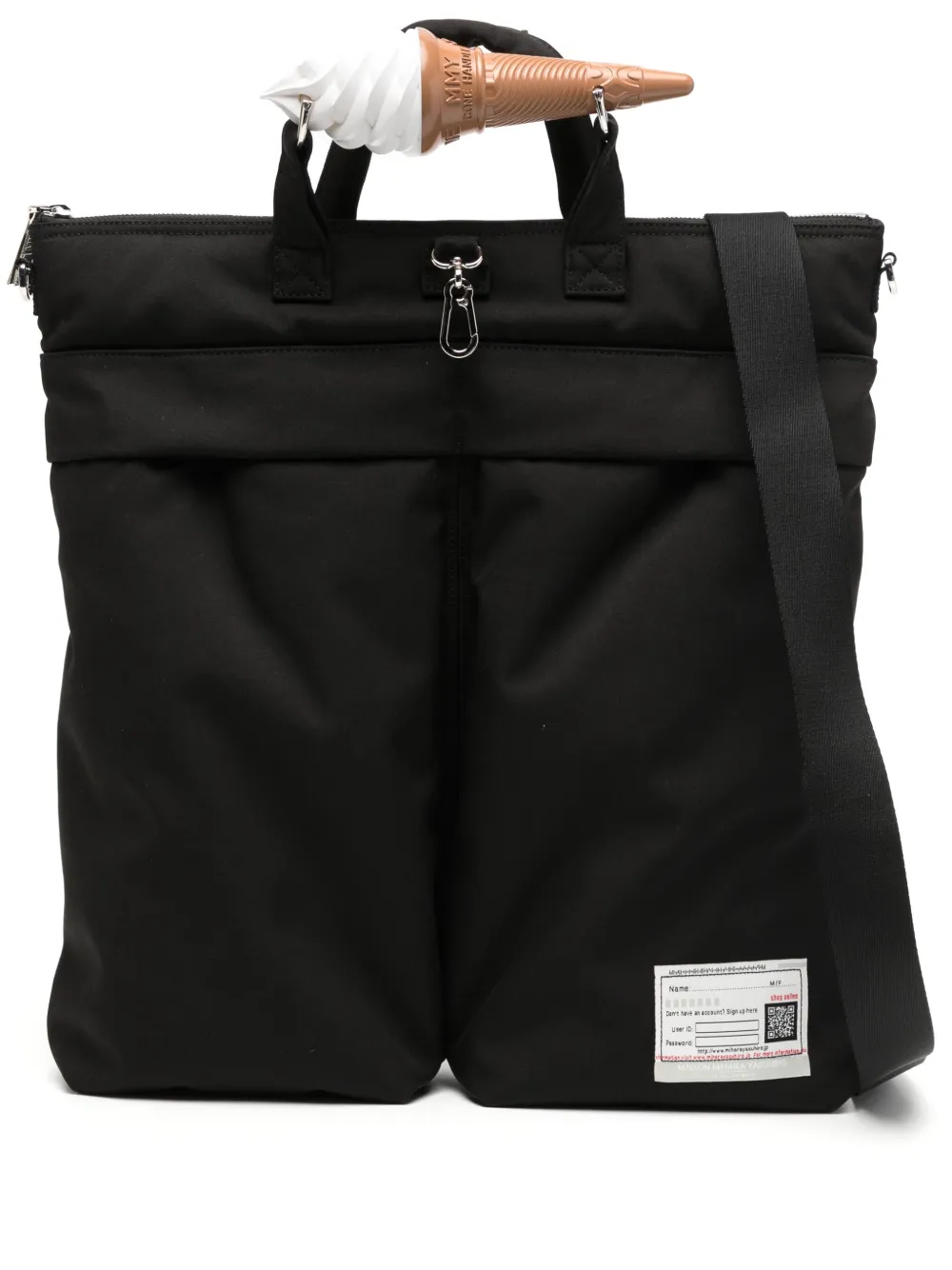 Сумка-тоут с вырезами Maison Mihara Yasuhiro, черный
Сумка-тоут с вырезами Maison Mihara Yasuhiro, черный