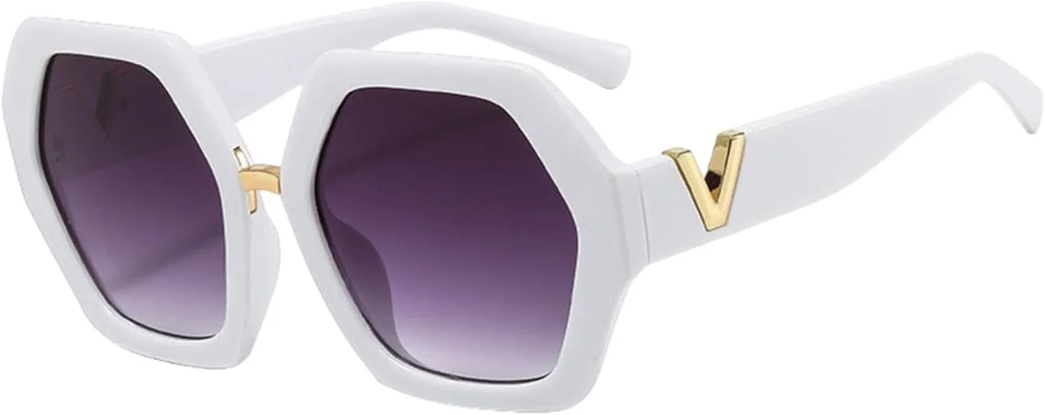 Женские солнцезащитные очки большого размера Polygon, модные цветные линзы с градиентным покрытием, защита от УФ-излучения UV400 (белый и серый) HHZZYVY, White Gray
Женские солнцезащитные очки большого размера Polygon, модные цветные линзы с градиентным покрытием, защита от УФ-излучения UV400 (белый и серый) HHZZYVY, White Gray