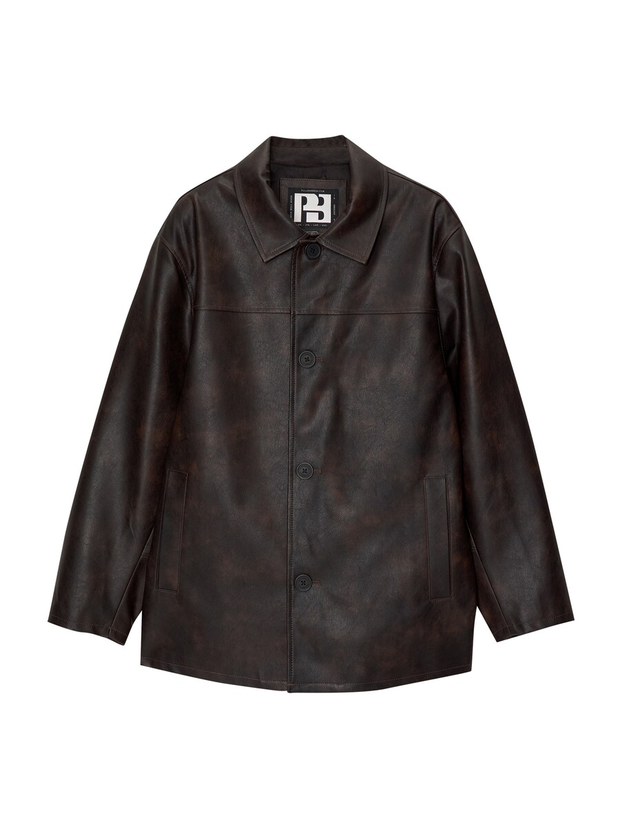 Межсезонная куртка Pull&Bear, темно-коричневый
Межсезонная куртка Pull&Bear, темно-коричневый