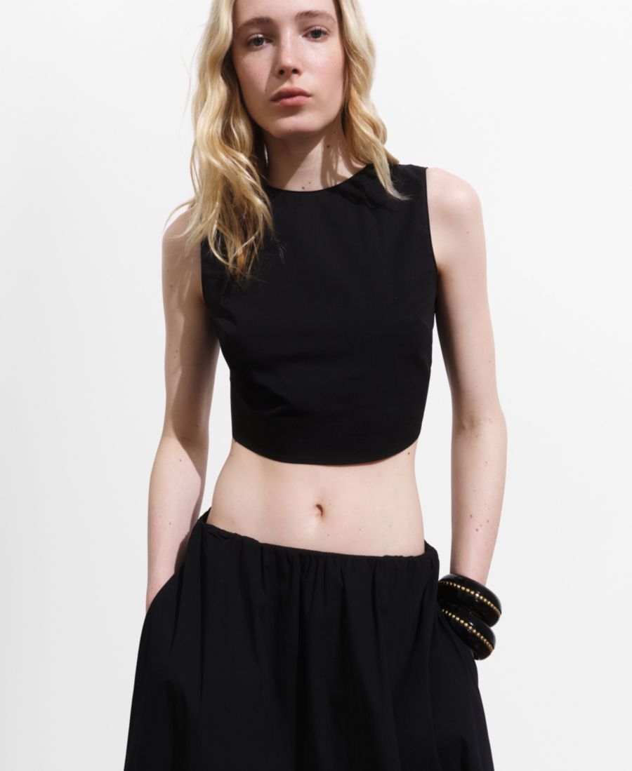 Женский укороченный топ с бантом на спине MANGO, Black
Женский укороченный топ с бантом на спине MANGO, Black