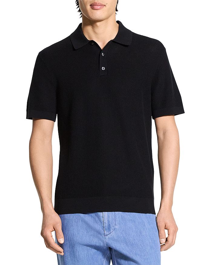 Поло с коротким рукавом из тактильного хлопка с сетчатой структурой Theory, черный
Поло с коротким рукавом из тактильного хлопка с сетчатой структурой Theory, черный